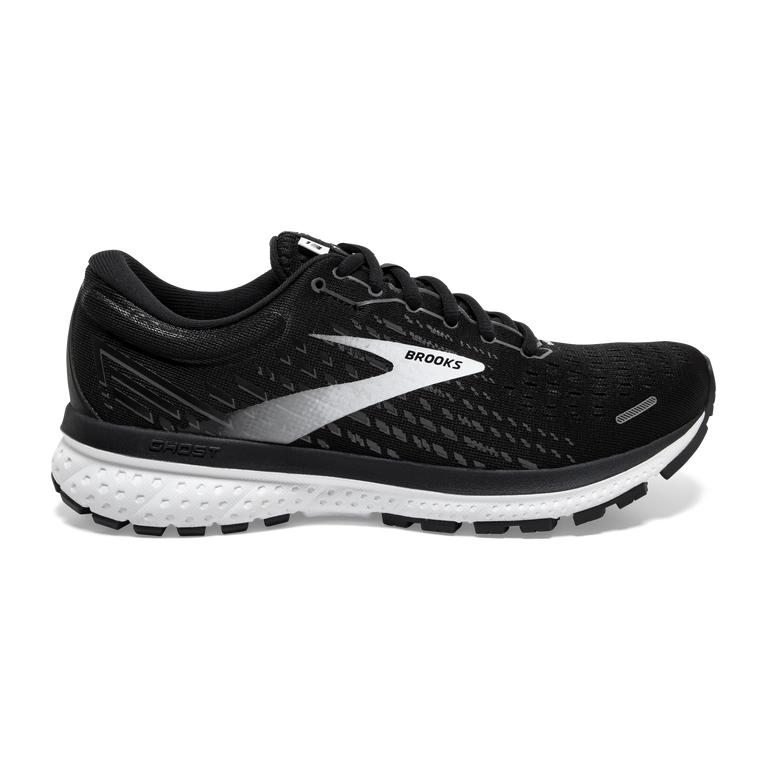 Brooks Ghost 13 Women's Road Running Shoes - Black/Blackened Pearl/White (74253-HSEI)